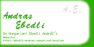 andras ebedli business card